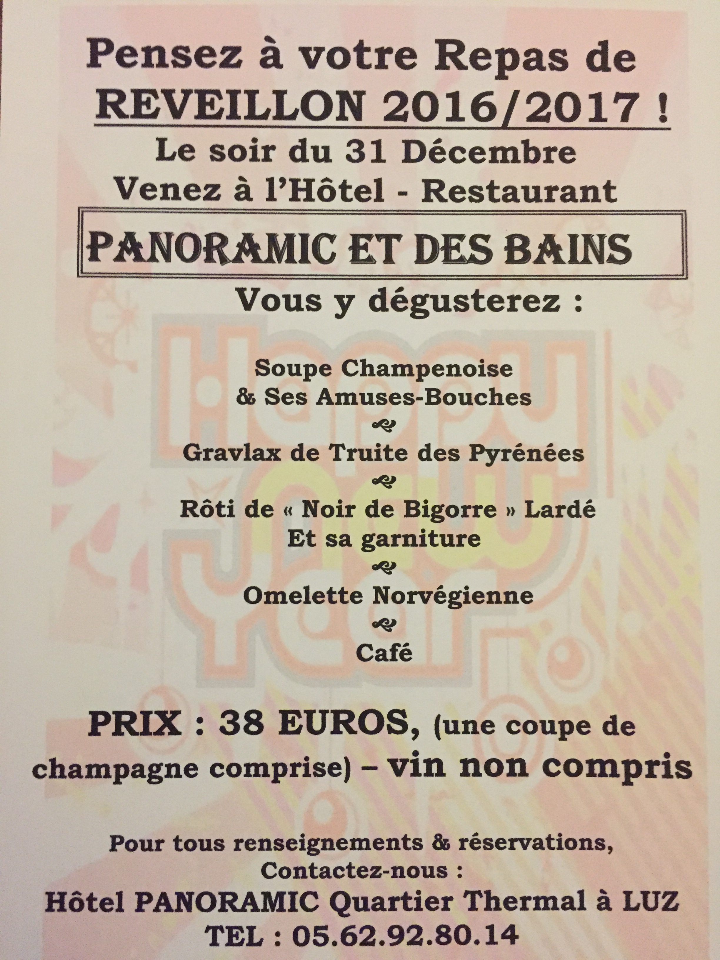 menu-reveillon – Hôtel Panoramic et des Bains